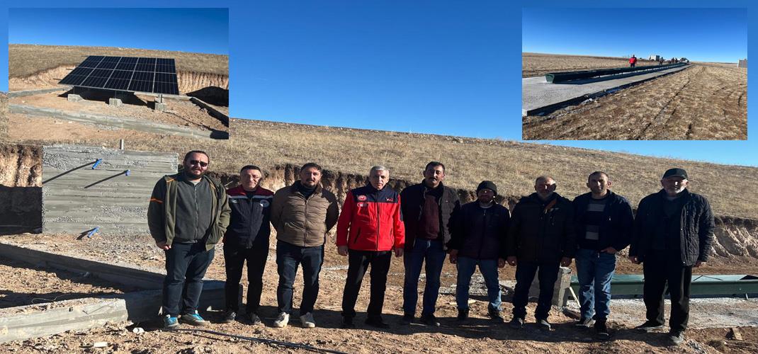 Ulaş İlçesi Kurtoğlu ve Kangal İlçesi Yukarıhüyük Köylerinin   Meradaki Hayvan İçme Suyu Problemleri Çözülüyor